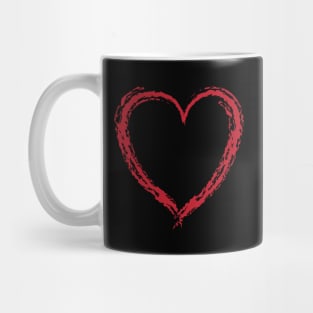 Heart Valentine Love Shirt - Hand Drawn Doodle Mug
